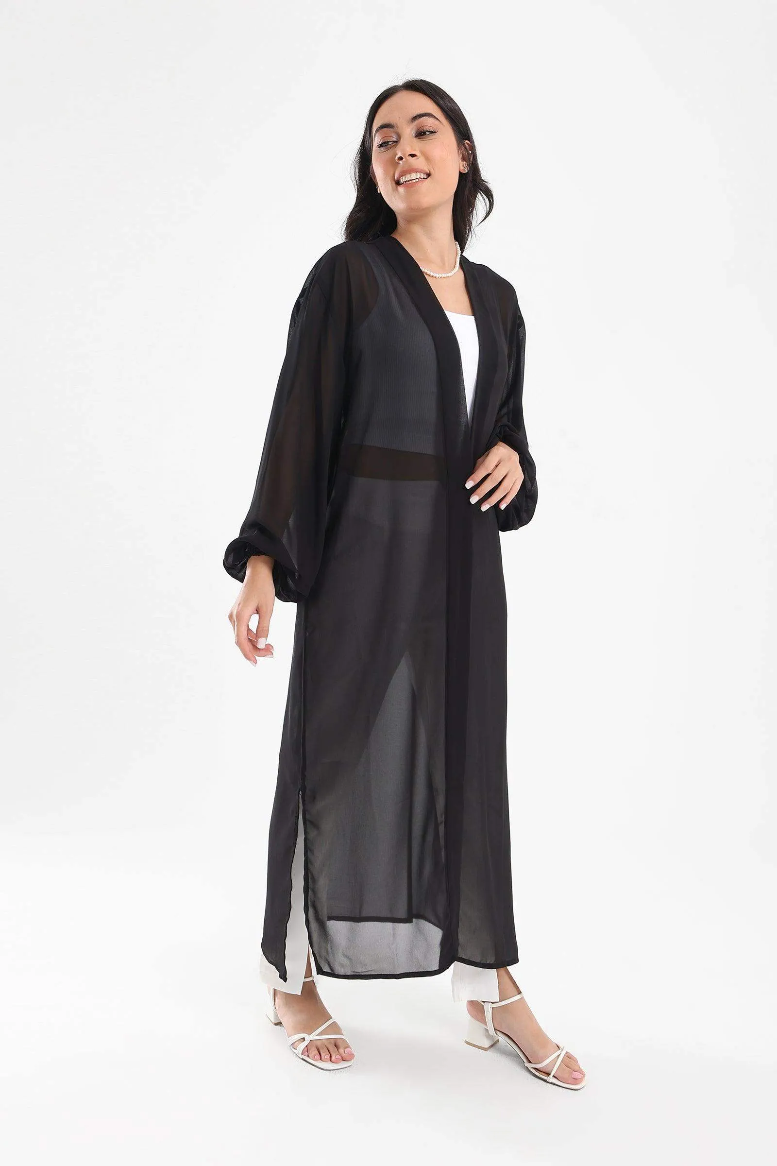 Chiffon Kimono with Side Slits