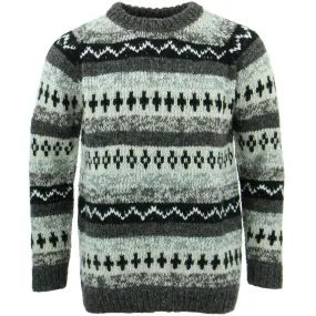 Chunky Wool Knit Jumper - 17 Grey