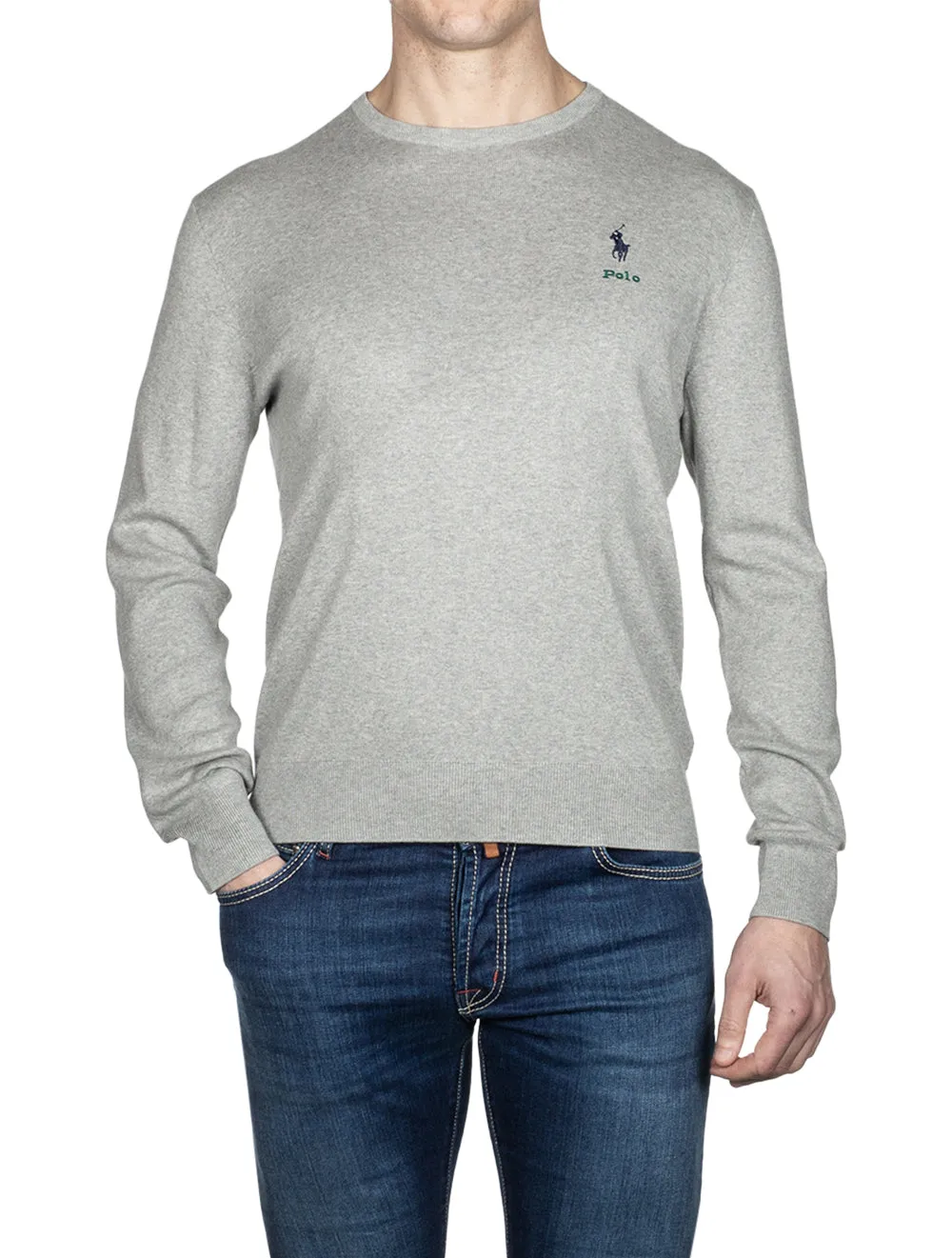 Cotton Crewneck Jumper Andover Heather