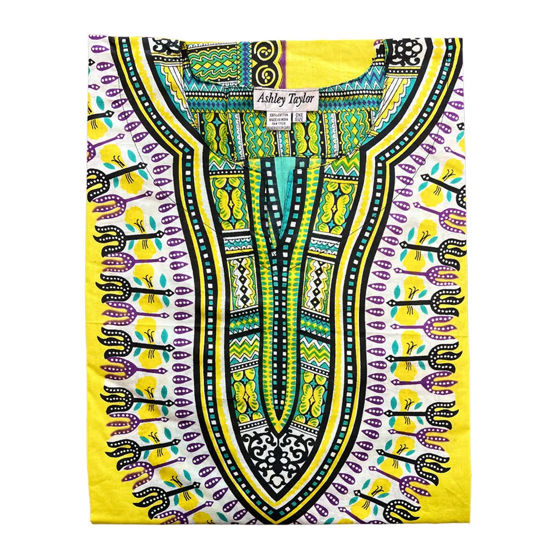 Dashiki Tunic (Pattern 2 - Yellow)