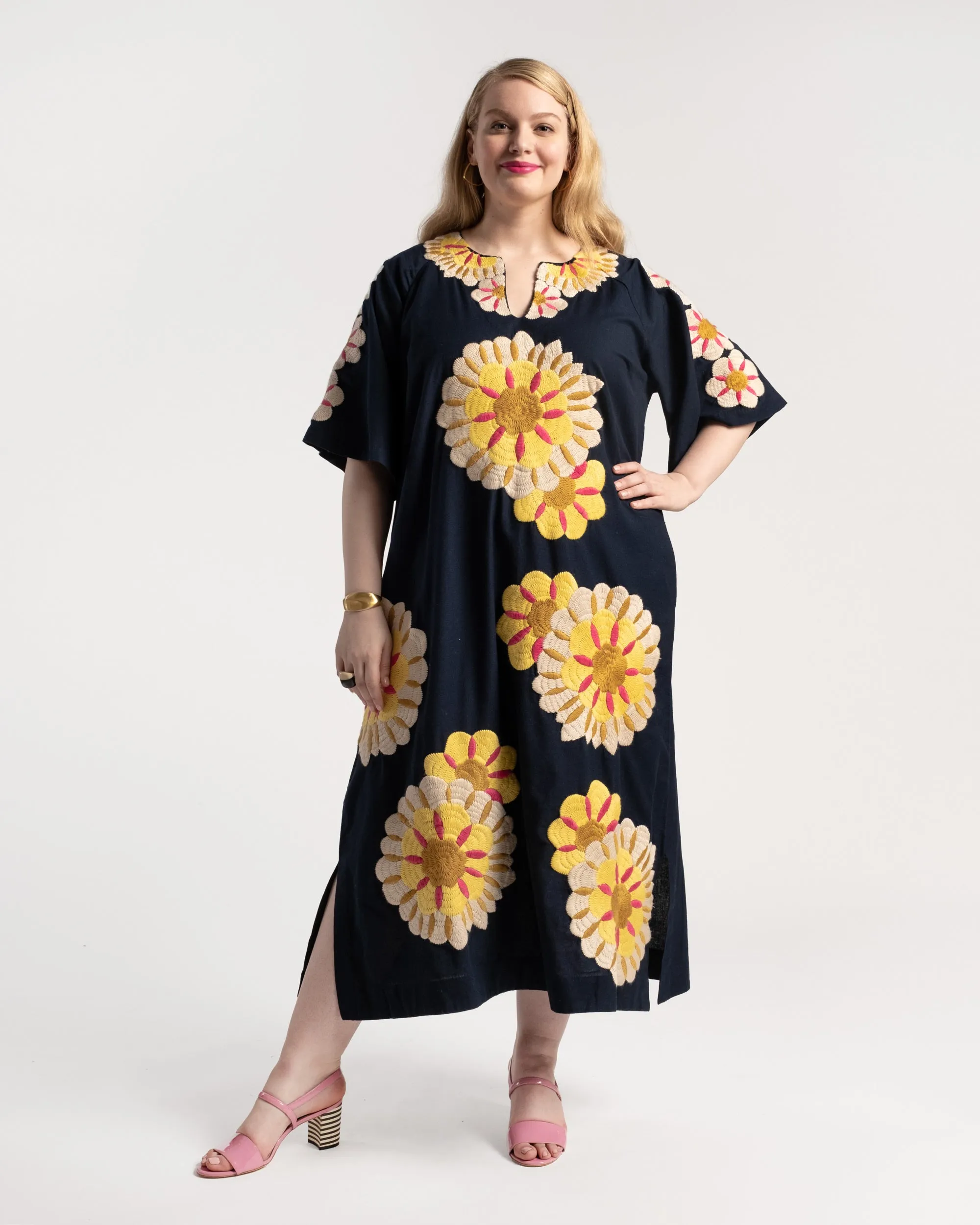 Delightful Caftan Sunrise Navy Multi