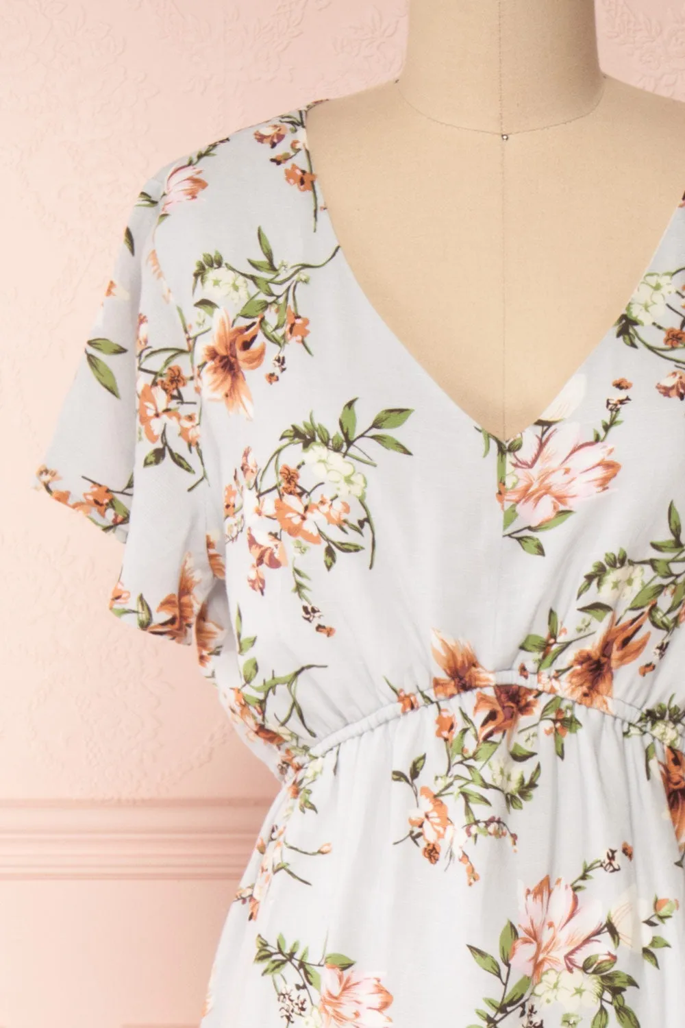 Dieren | Blue Floral Dress