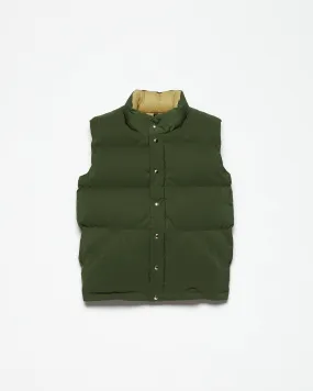 Down Italian Vest - Olive