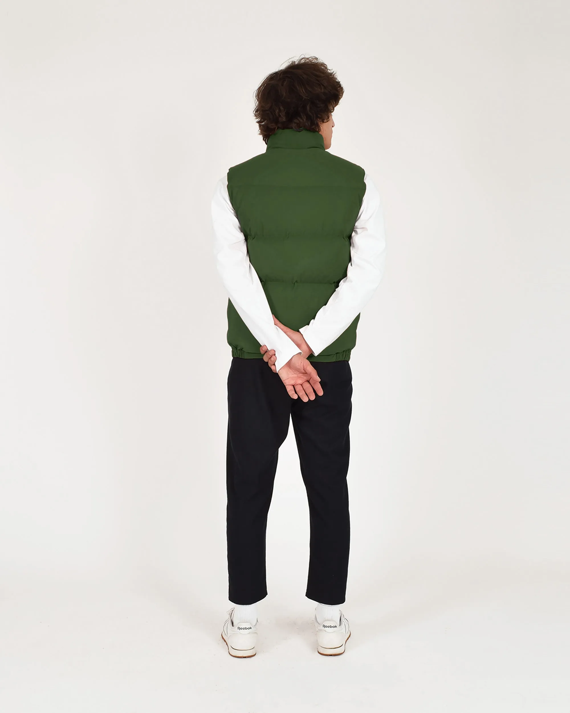 Down Italian Vest - Olive