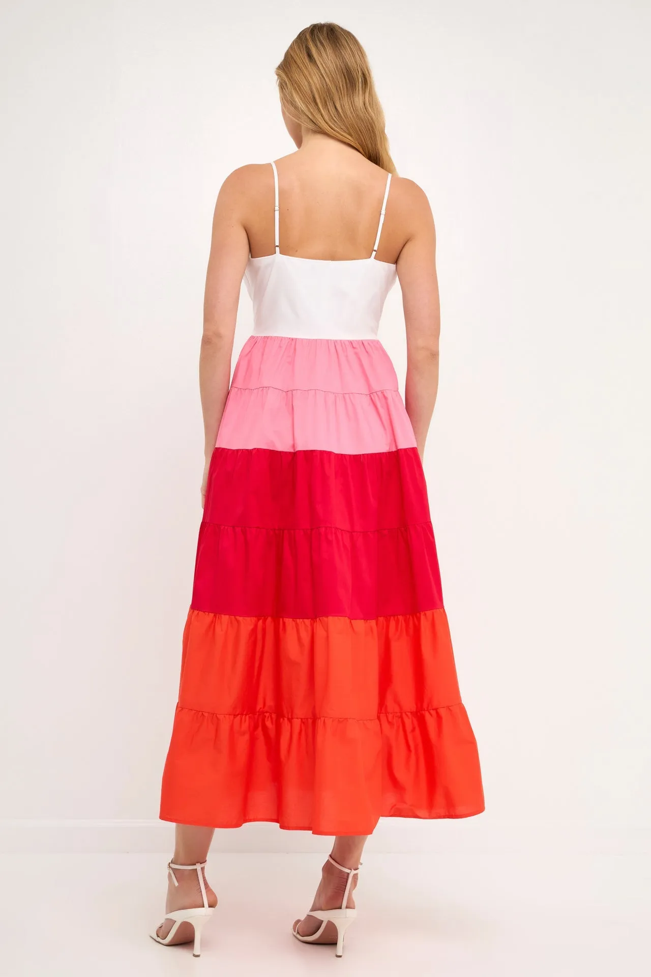 English Factory - Color Block Spaghetti Maxi Dress