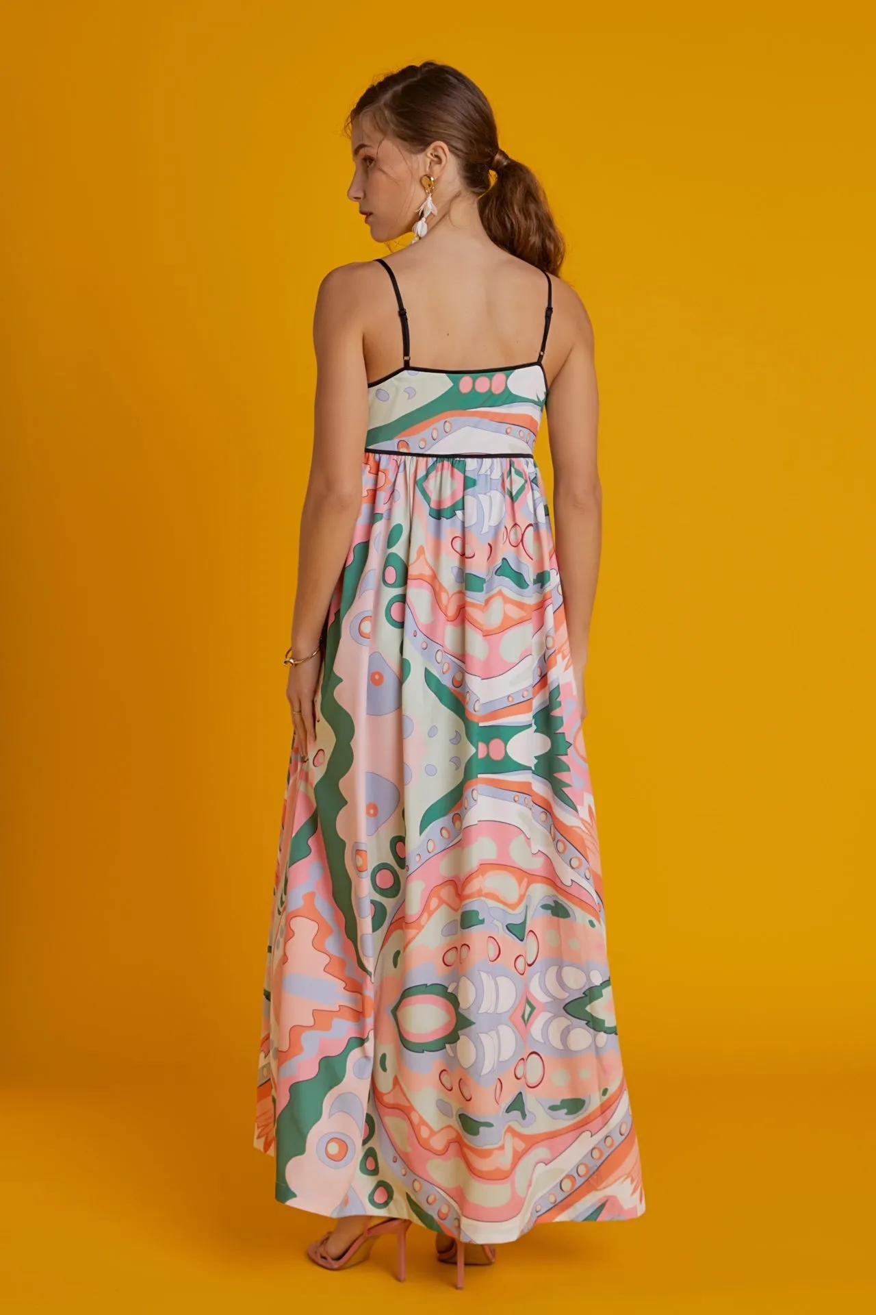 English Factory - Print Empire Waist Maxi Dress