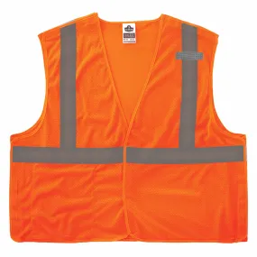 Ergodyne 24552 8215BA-S S Orange Class 2 Economy Breakaway Mesh Vest - Single Size