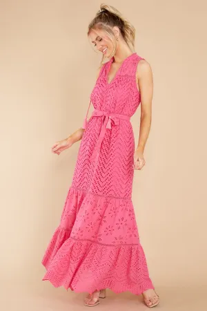 Estelle Carmine Pink Maxi Dress