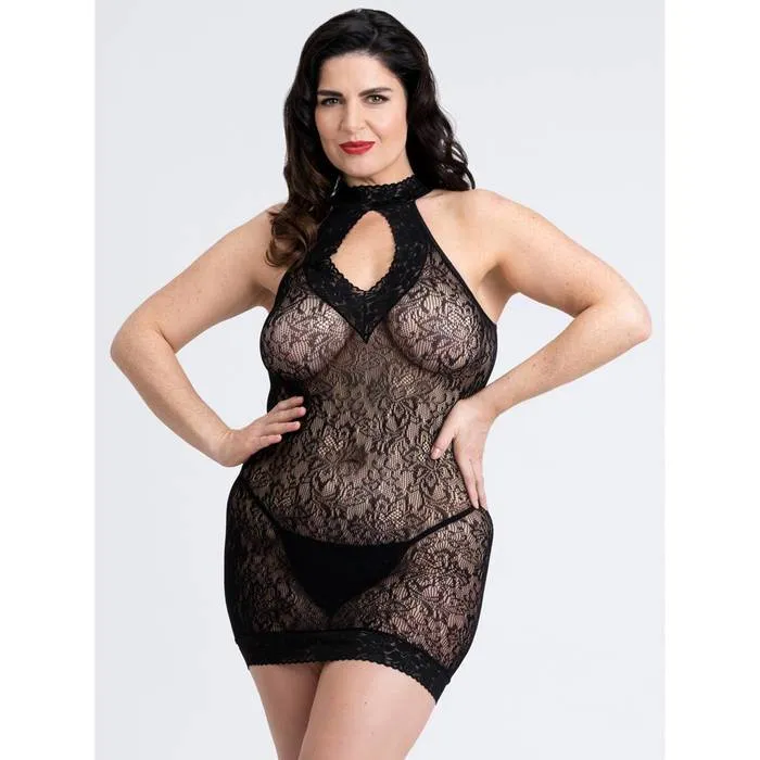 Fifty Shades Captivate Plus Size Black Lace Spanking Mini Dress O-s Queen