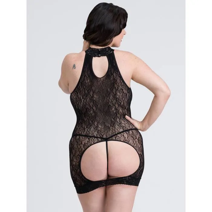 Fifty Shades Captivate Plus Size Black Lace Spanking Mini Dress O-s Queen