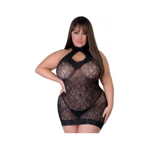 Fifty Shades of Grey Captivate Lace Spanking Mini Dress - Plus Size - Black