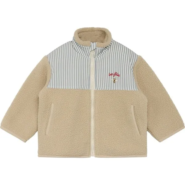 Flöss Bruce Fleece Jacket Blue Stripe/Sand