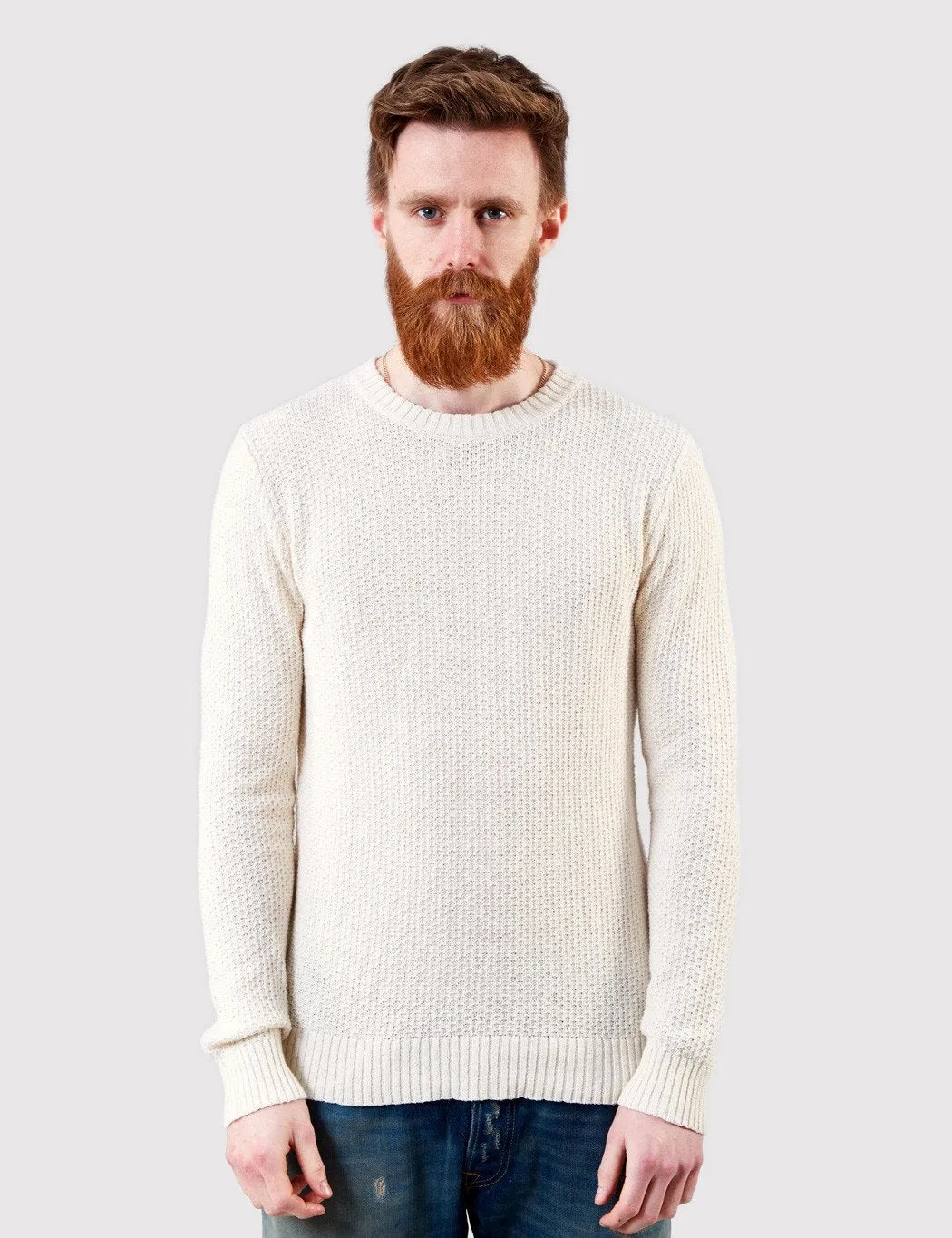 Gant Rugger Textured Knit Jumper - Cream