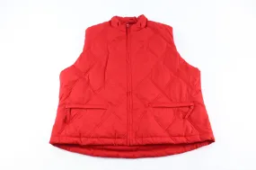 Gap Red Quilted Zip Up Vest