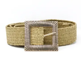 GF Stretch Belt Raffia With Metal Buckle