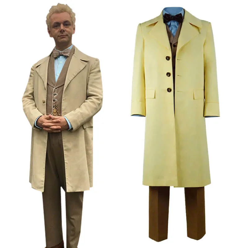 Good Omens Michael Sheen Coat Outfit Full Set Cosplay Costume Halloween 2019