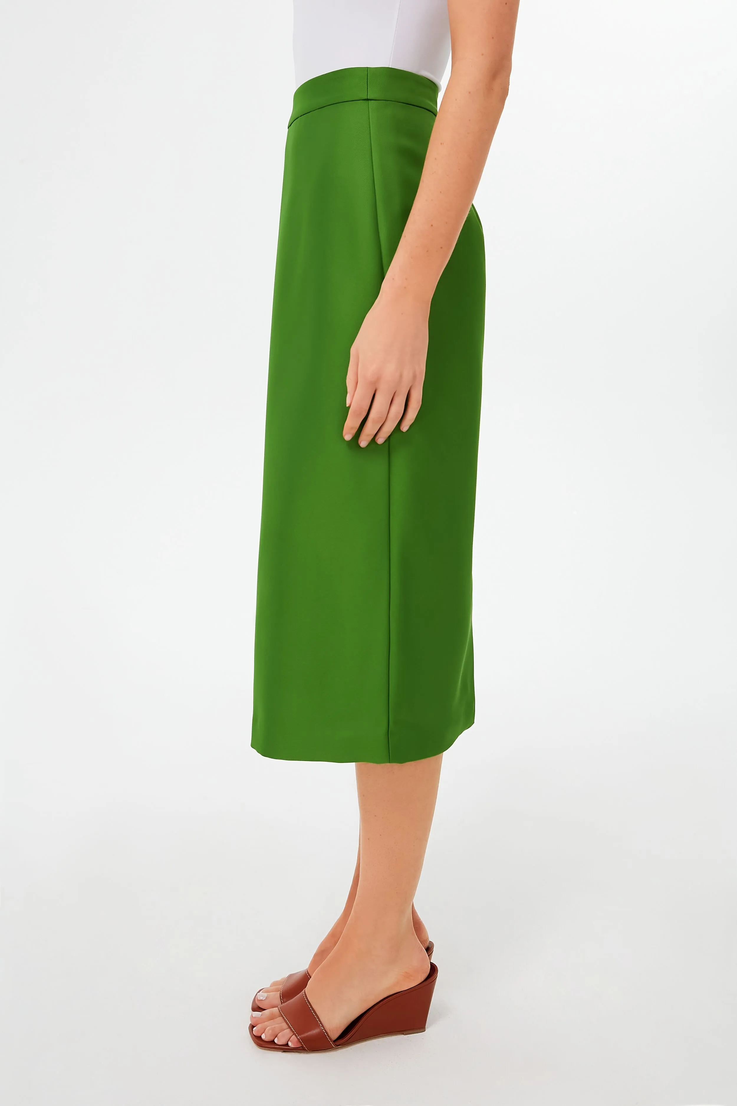 Green Duchess Pencil Skirt