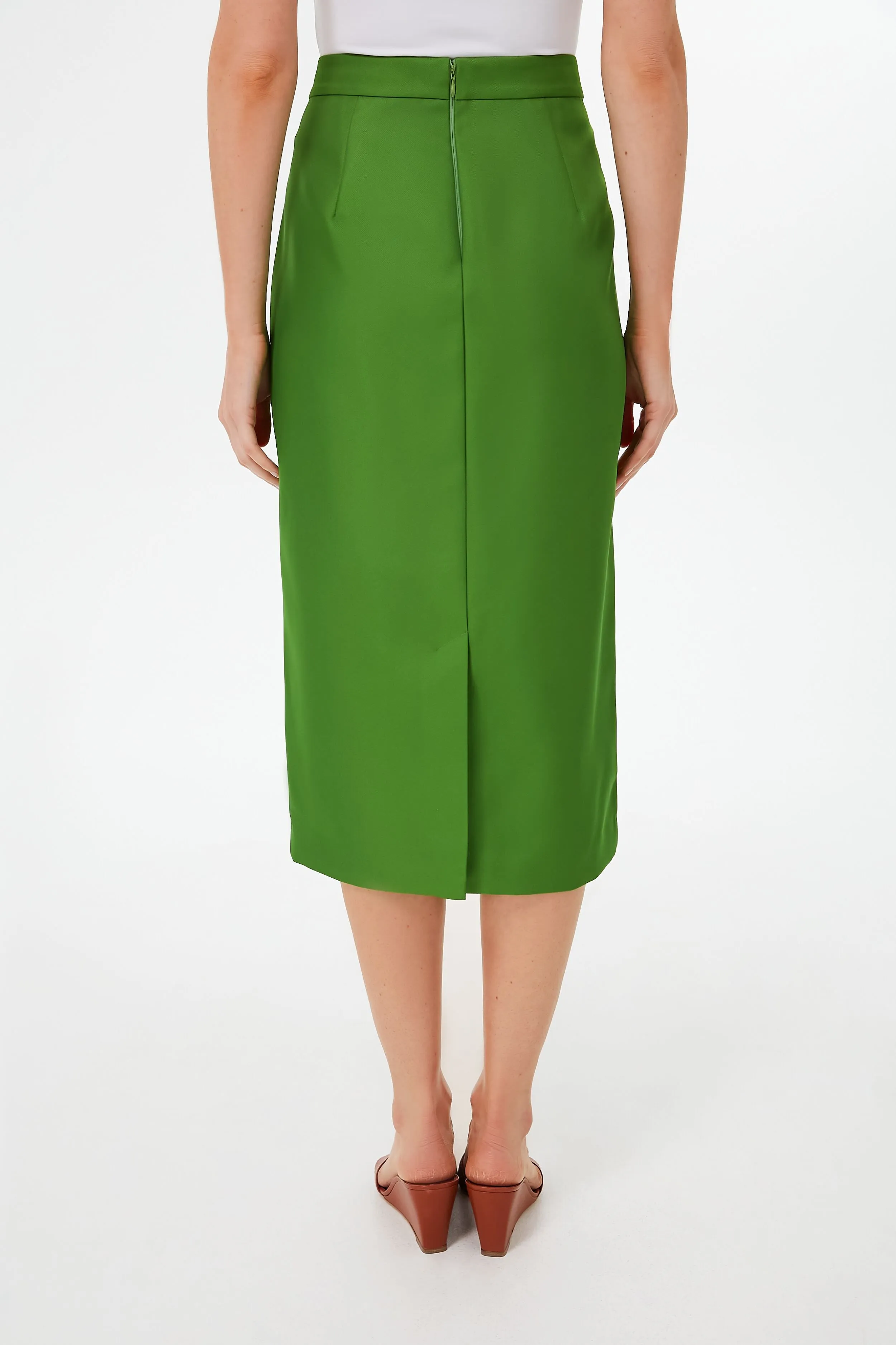 Green Duchess Pencil Skirt