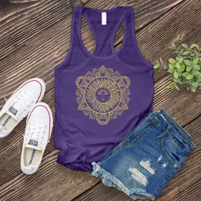 Hand-drawn Bohemian Sun Women's Tank Top