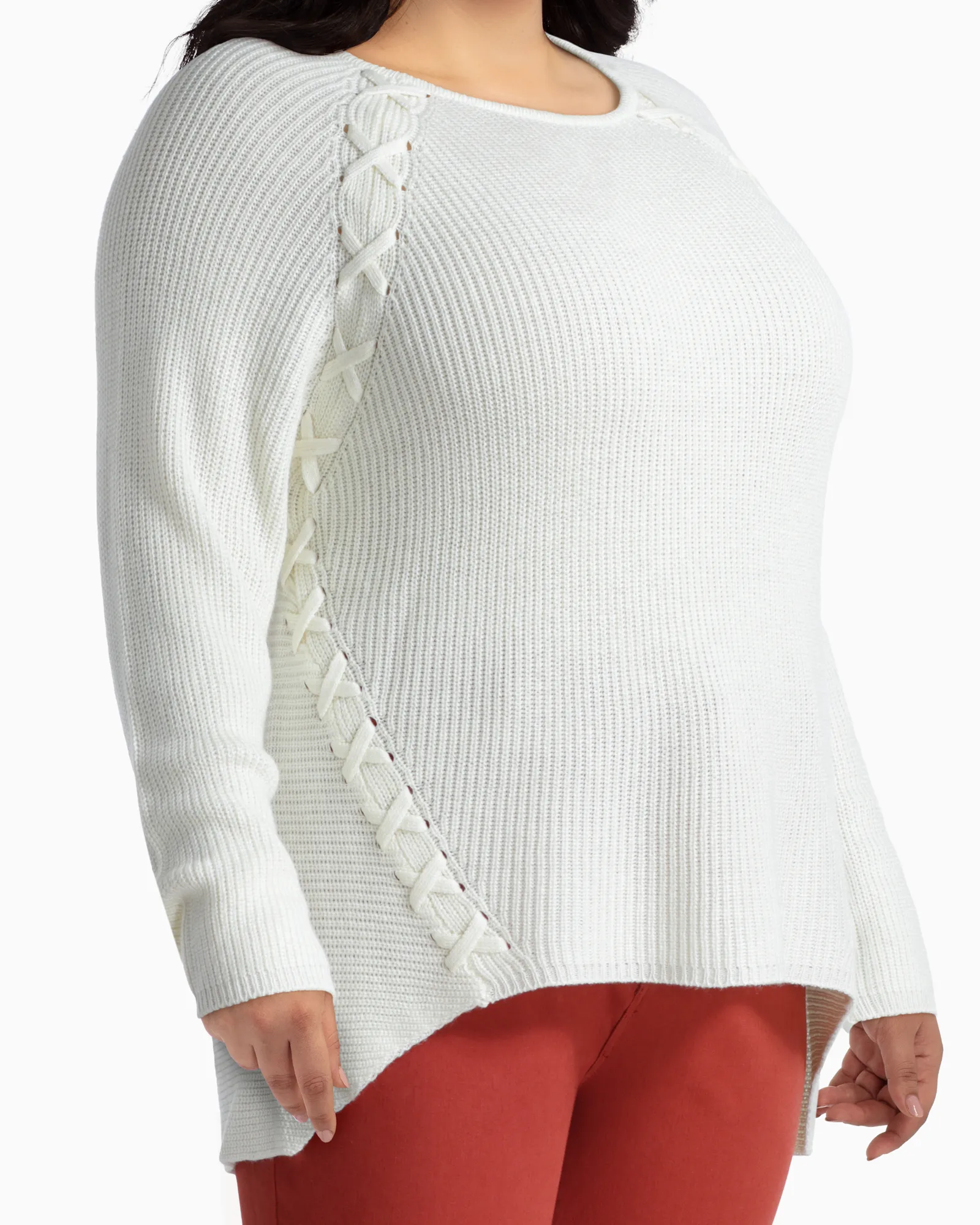 Heather Wool-Blend Tunic Sweater | Ivory