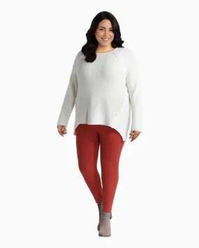 Heather Wool-Blend Tunic Sweater | Ivory