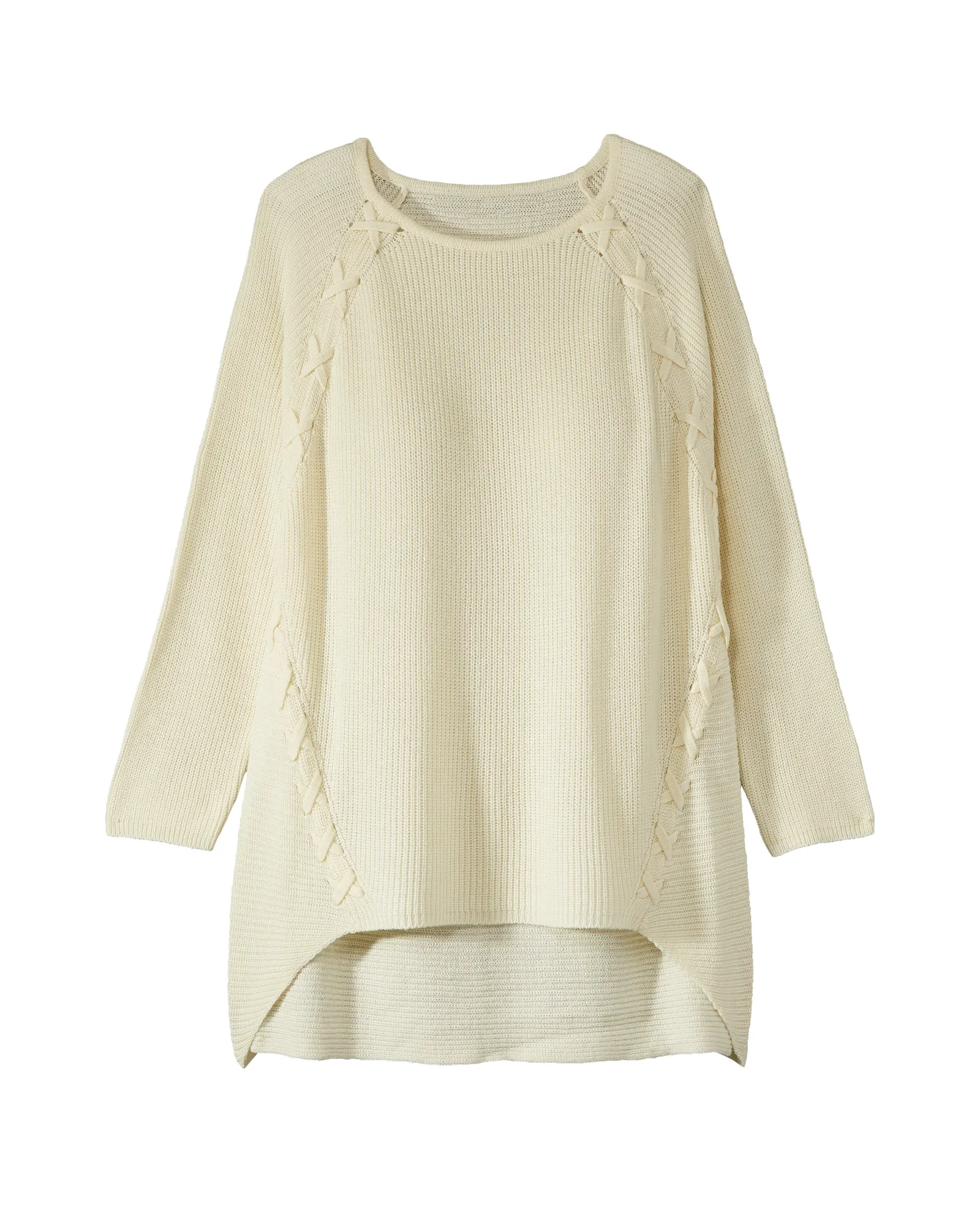 Heather Wool-Blend Tunic Sweater | Ivory