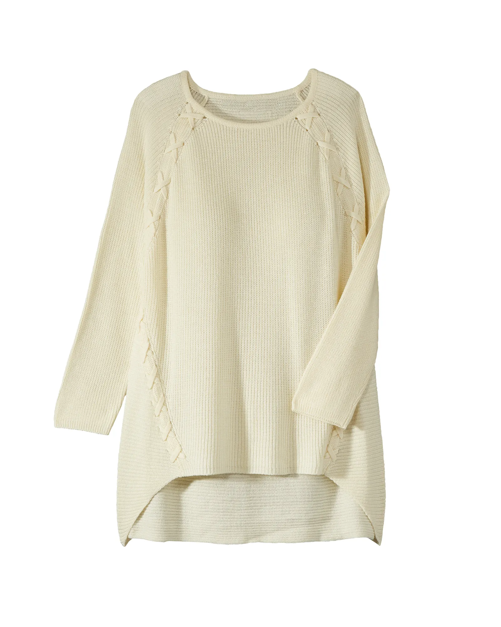 Heather Wool-Blend Tunic Sweater | Ivory