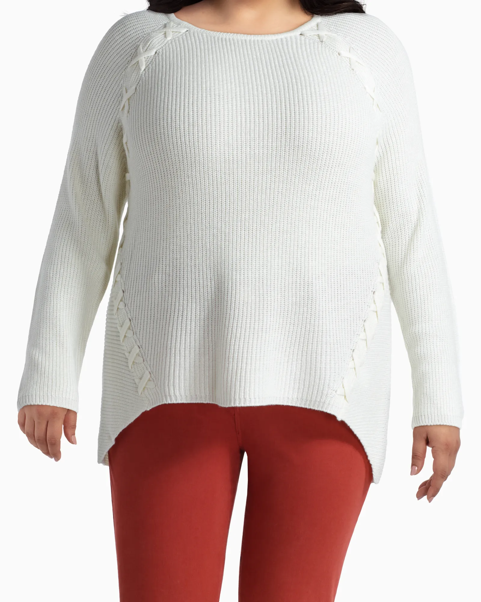 Heather Wool-Blend Tunic Sweater | Ivory