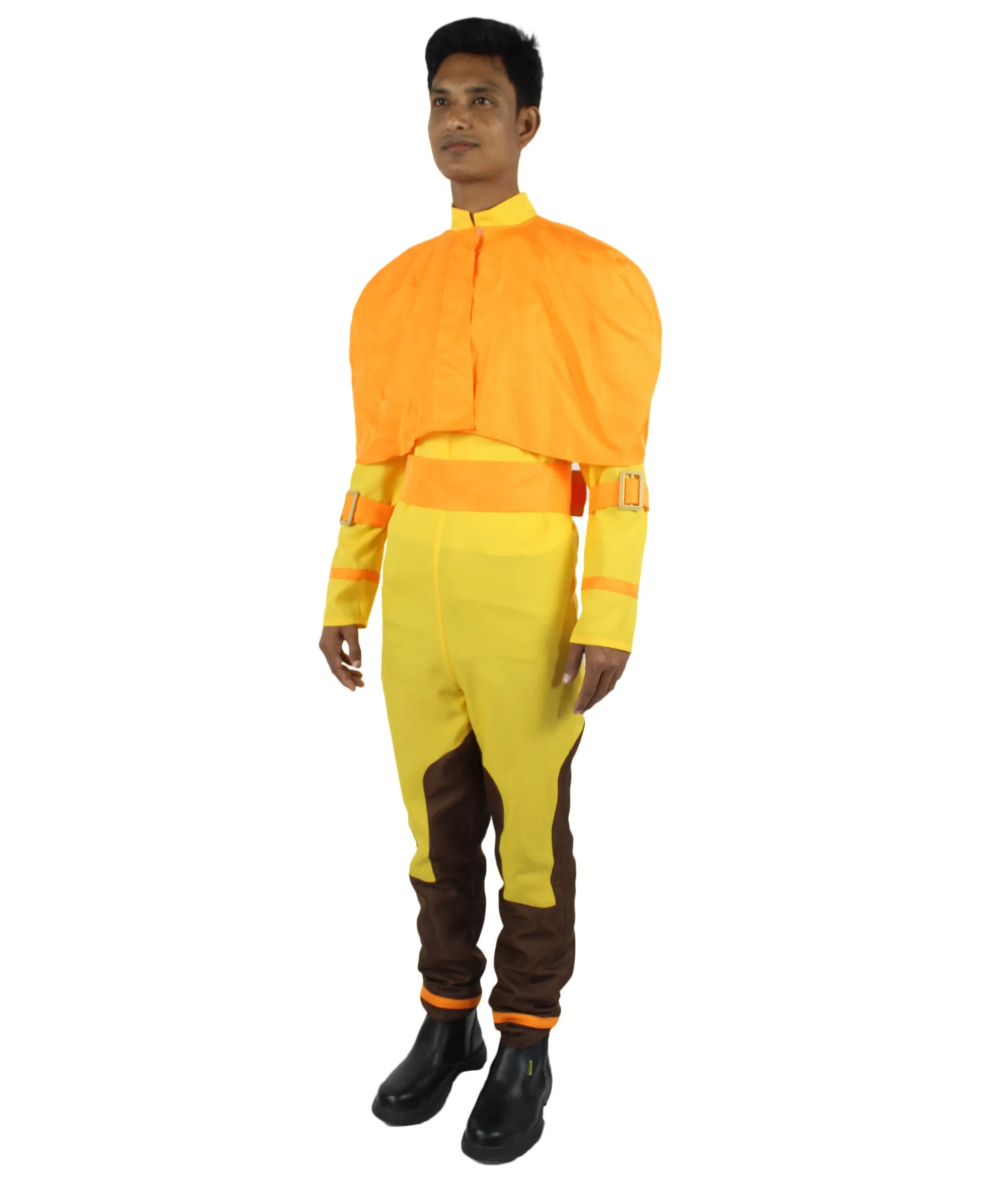 HPO Adult Unisex Orange Straight Long Air Manipulator  Anime Animated Costume