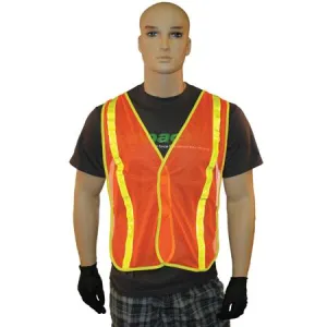 Impact Orange Safety Vest w-Reflective Stripes