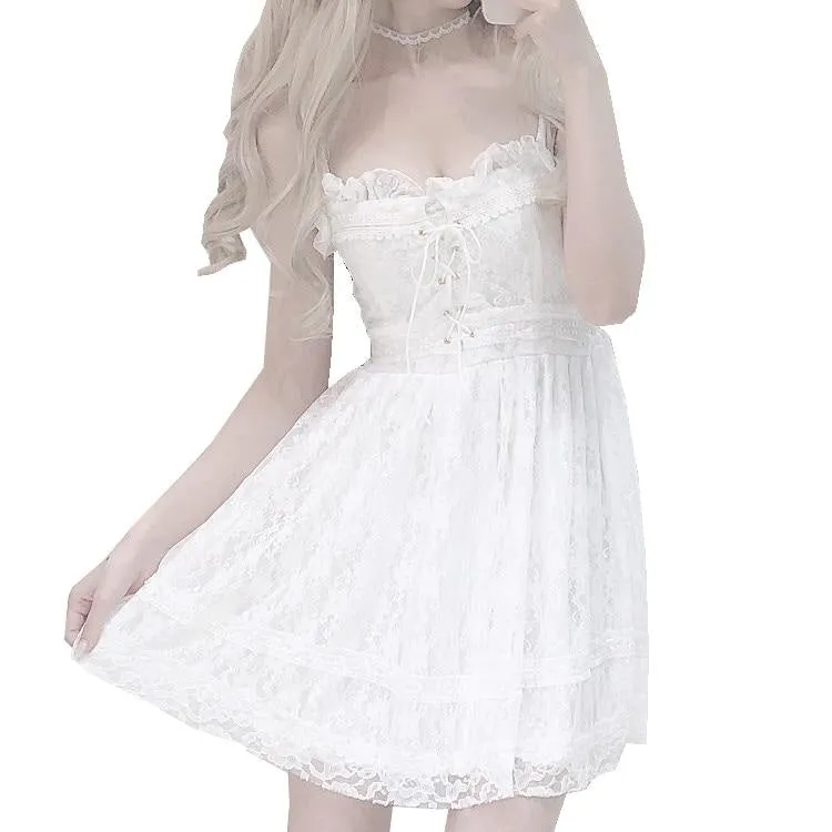 Innocent White Lace Dress