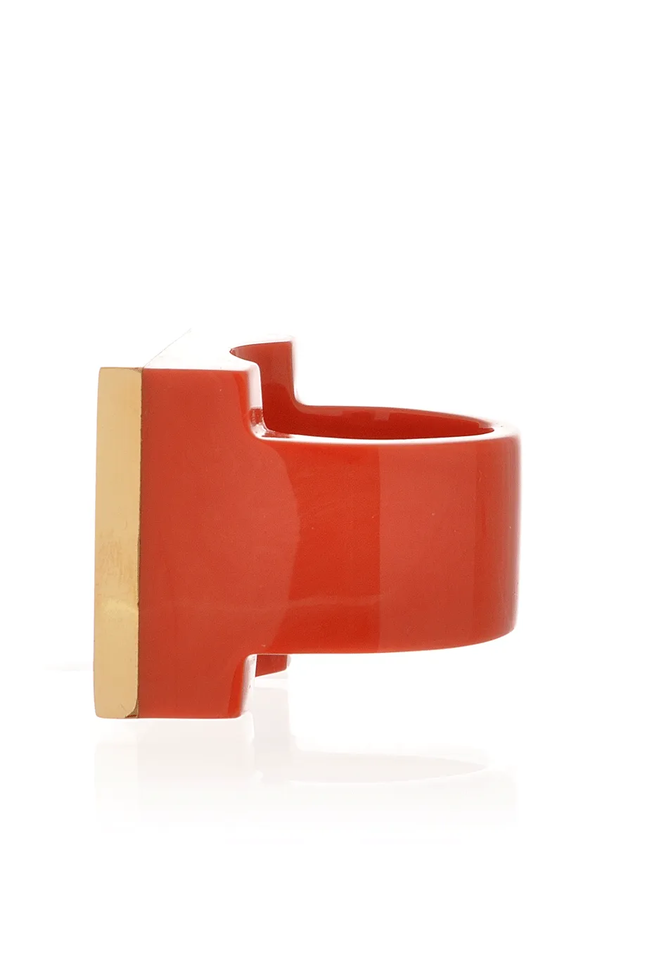 ISHARYA SQUARE Coral Resin Ring