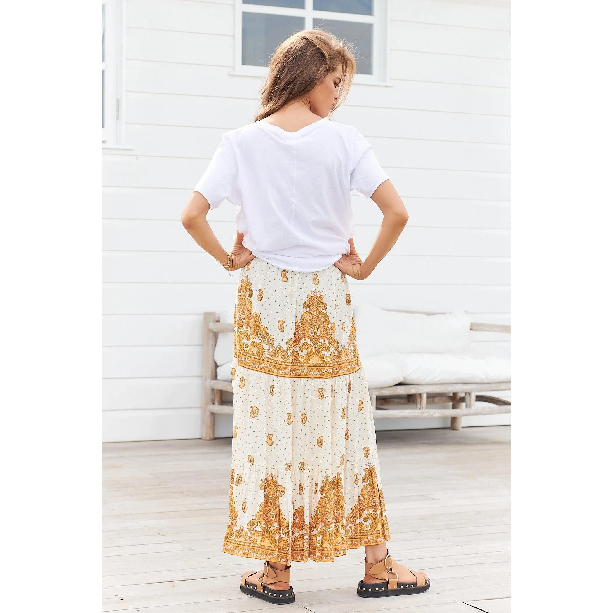 JAASE Sundown Print Riya Maxi Skirt