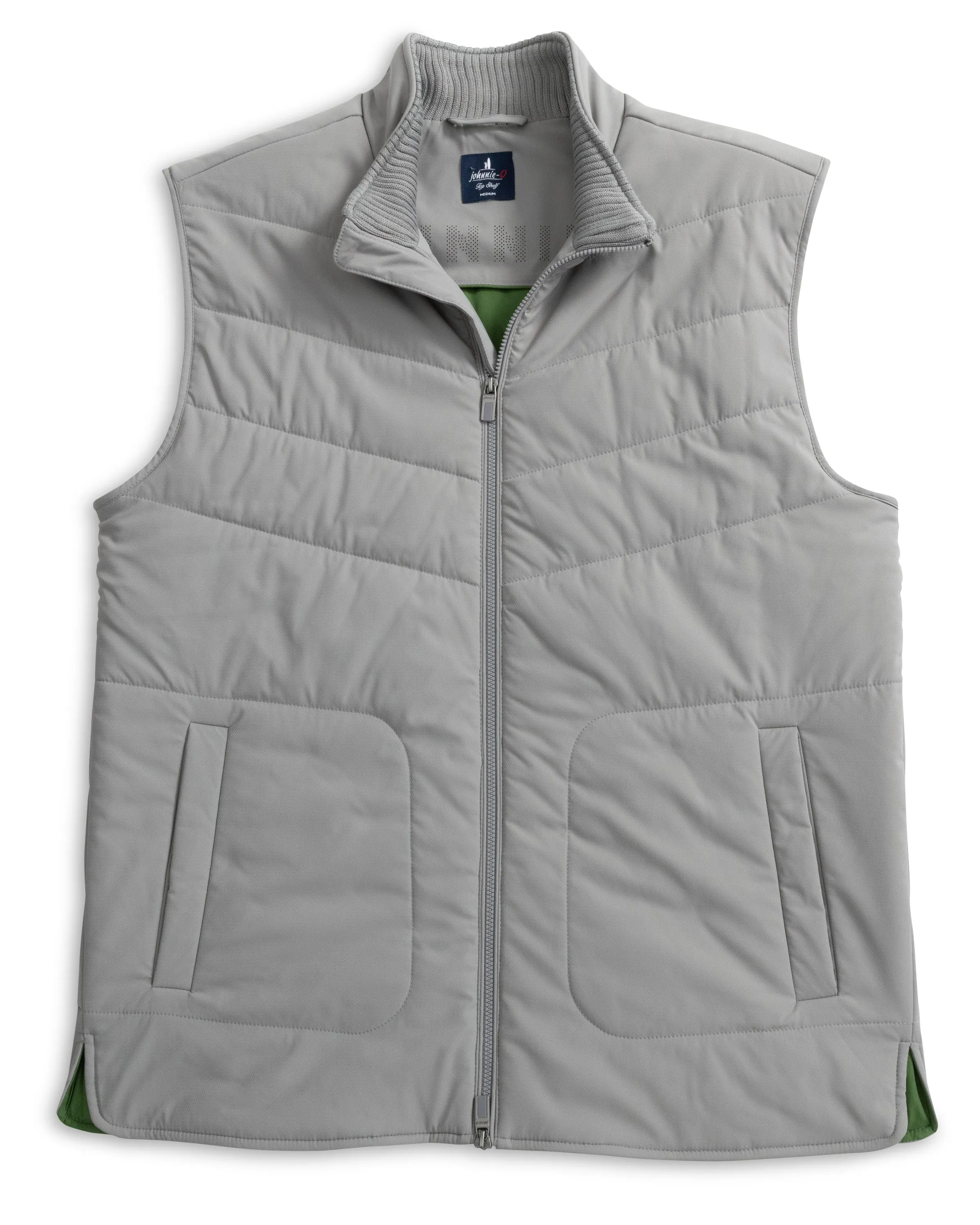 Johnnie-O Fairhaven Quilted Zip Vest - Fossil