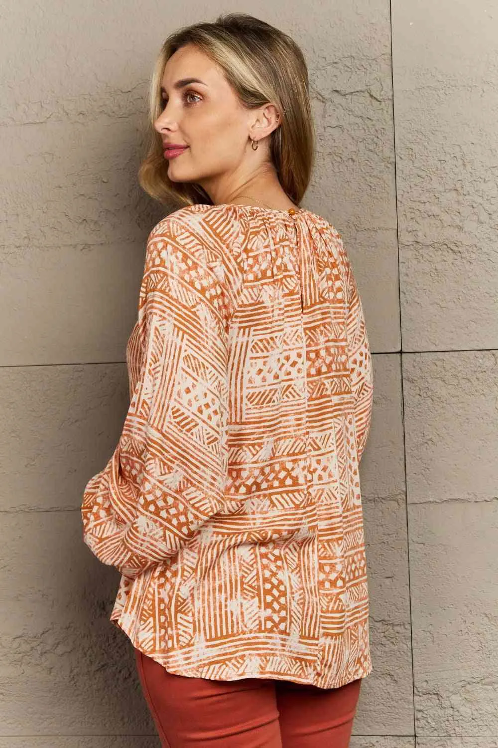 Just For You Full Size Aztec Tunic Top