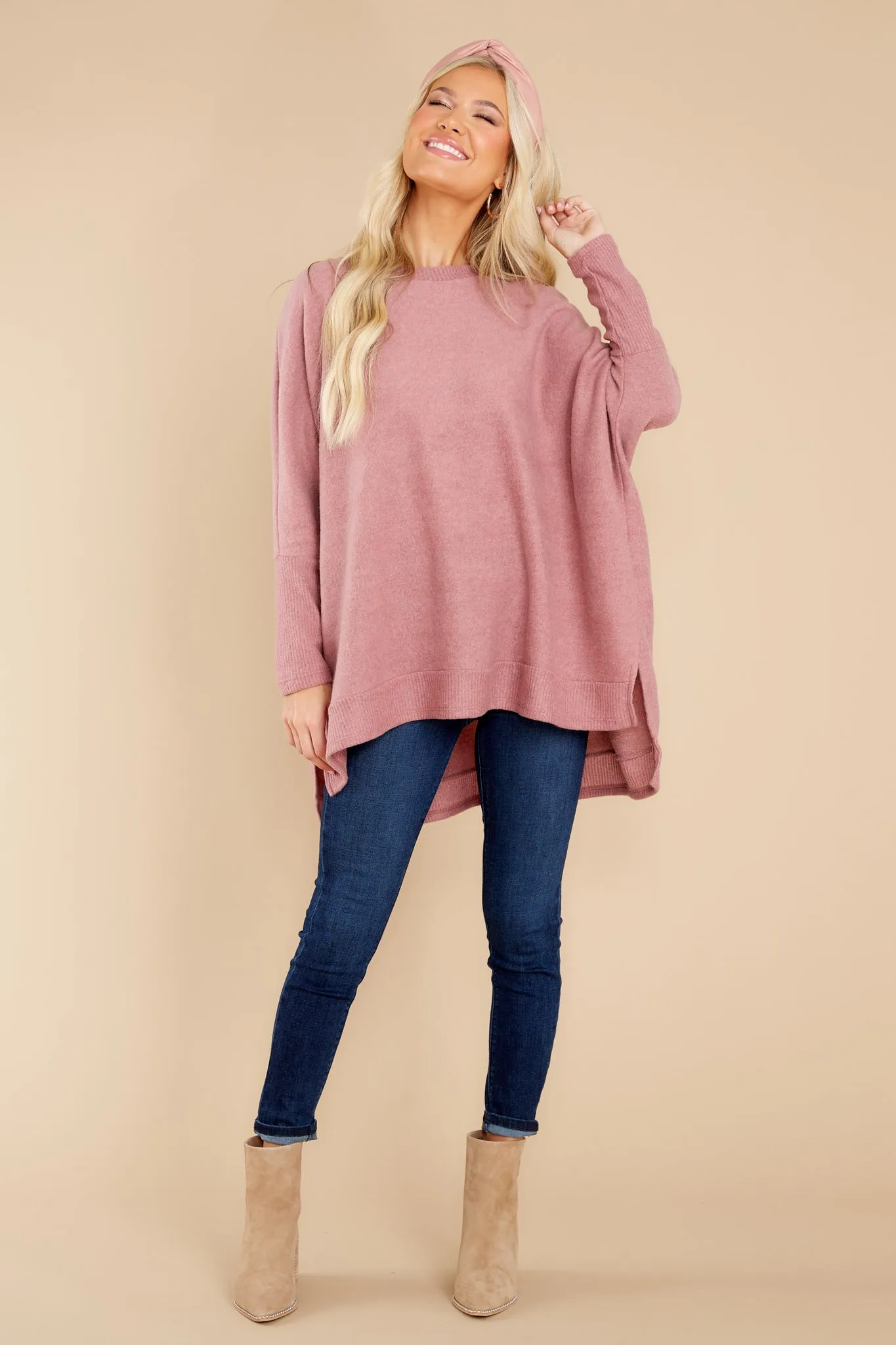 Just What I Need Dusty Rose Top