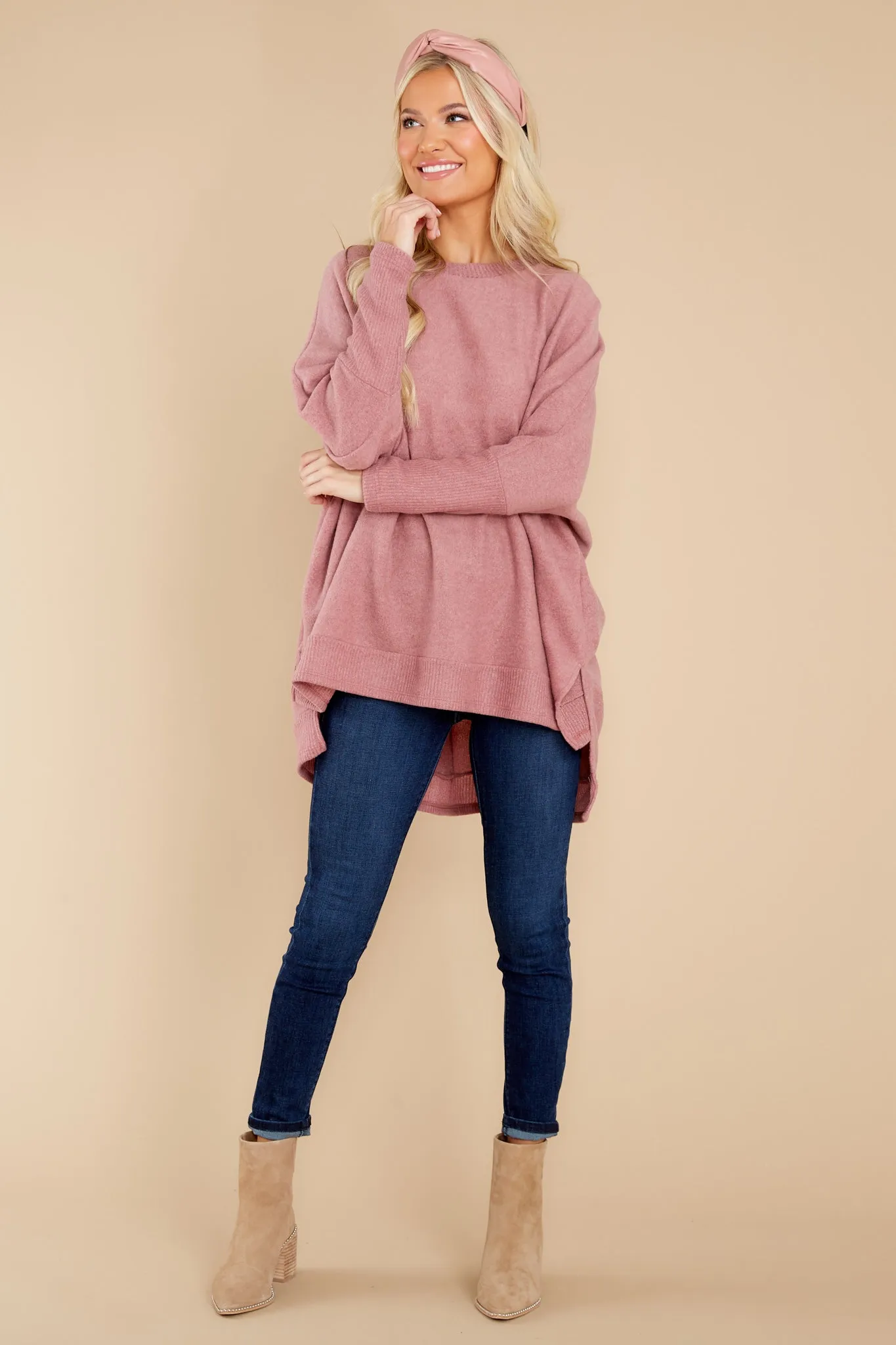 Just What I Need Dusty Rose Top