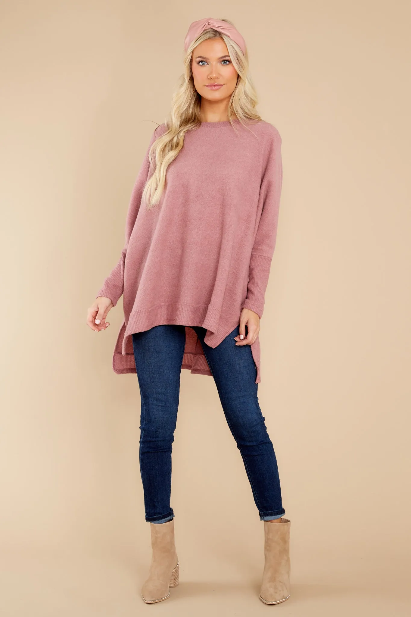 Just What I Need Dusty Rose Top