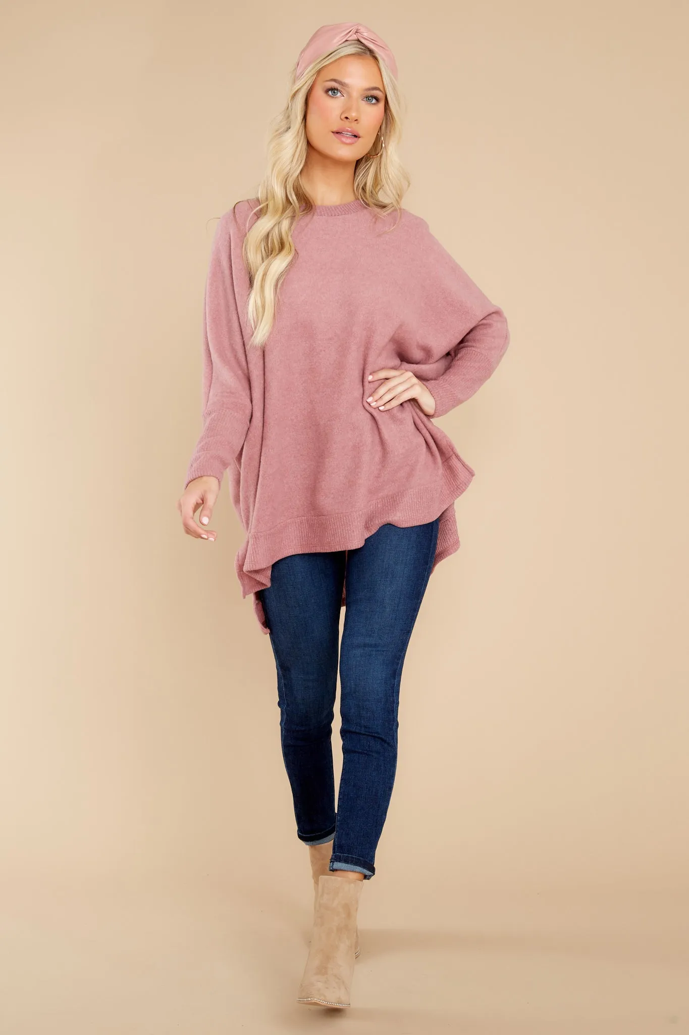 Just What I Need Dusty Rose Top