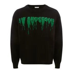 JW Anderson Slime Logo Crewneck Jumper Black/Green