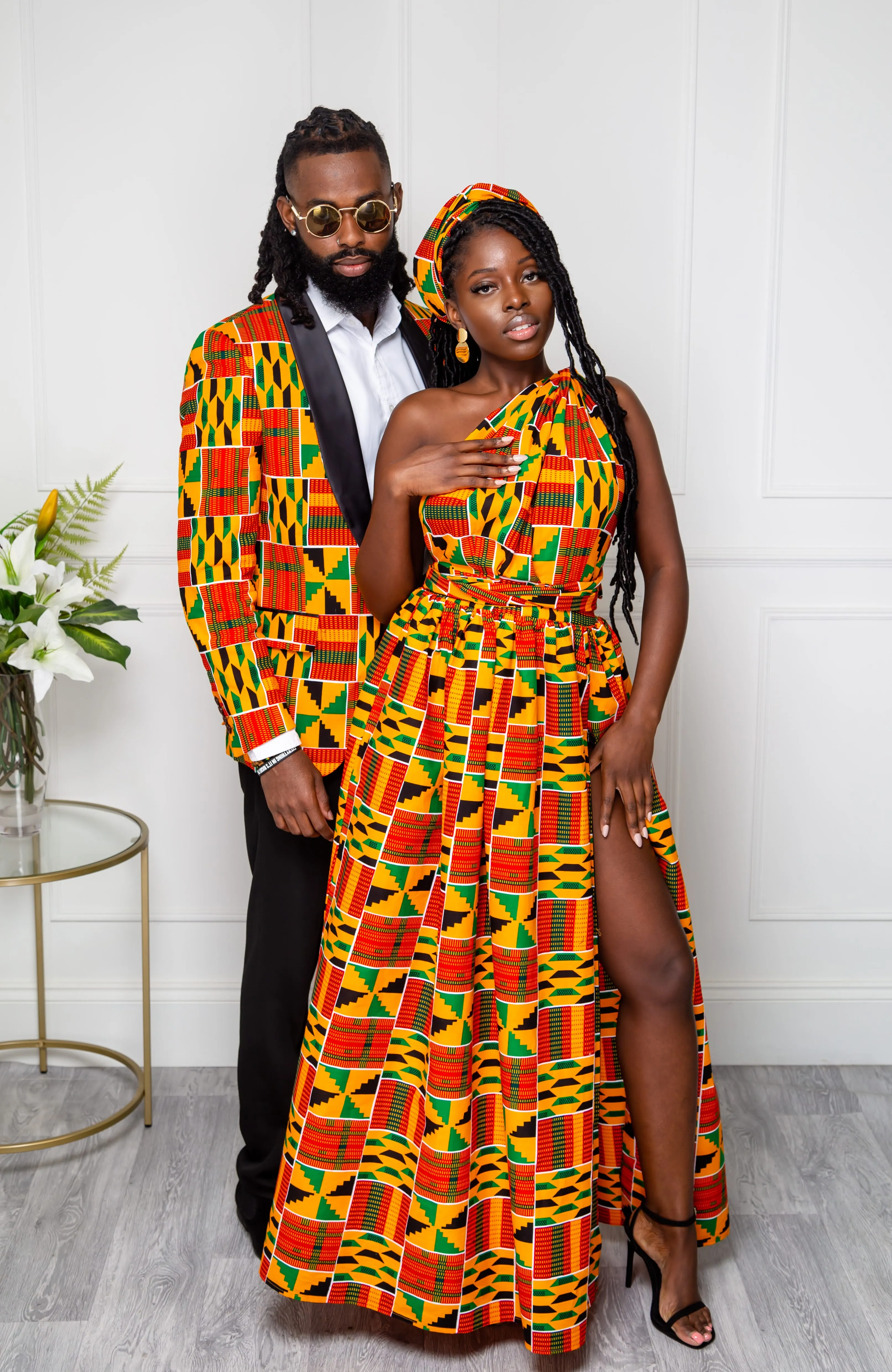 Kente African Print Multiway Infinity Maxi Dress - KENYA