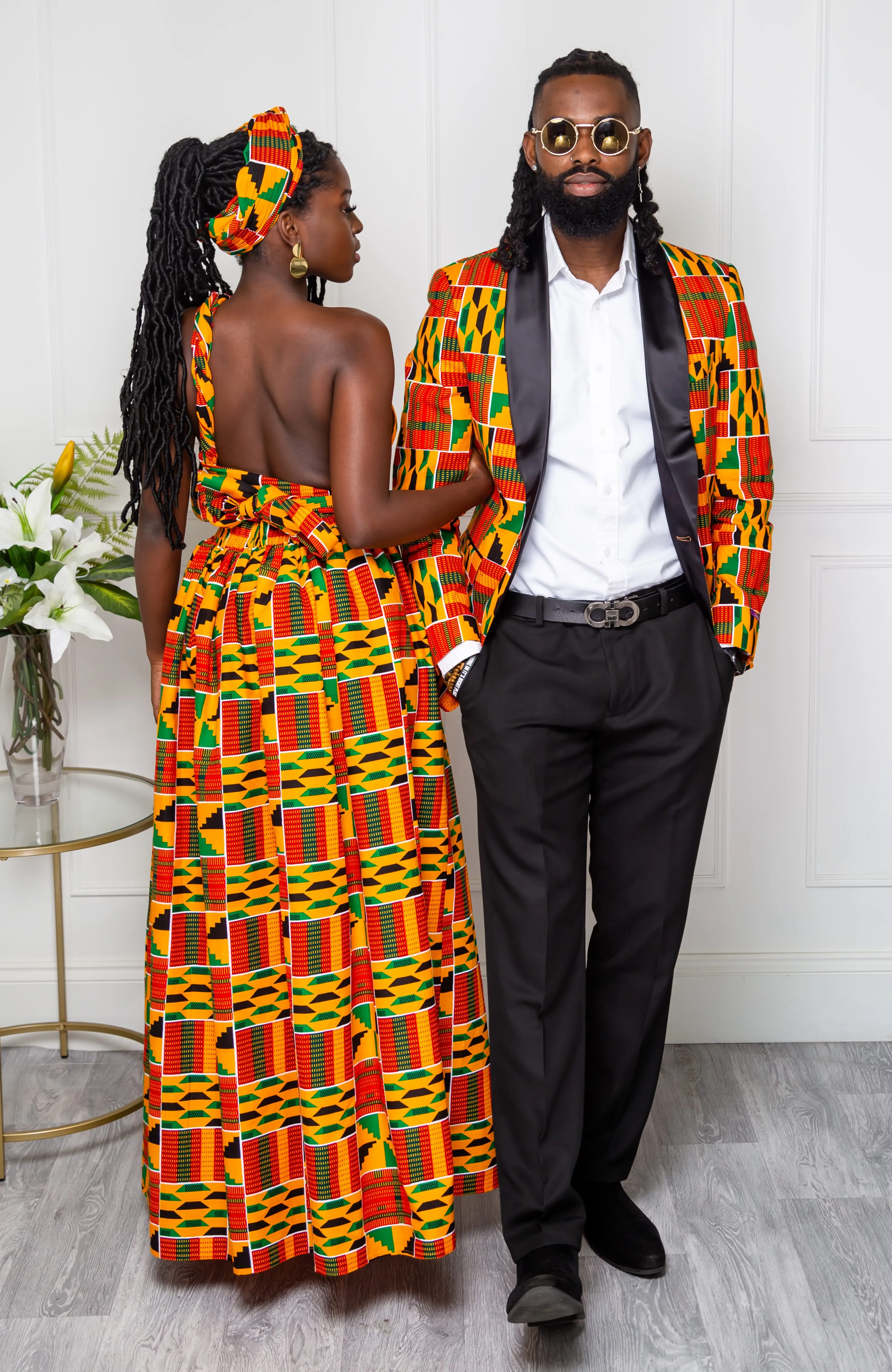 Kente African Print Multiway Infinity Maxi Dress - KENYA