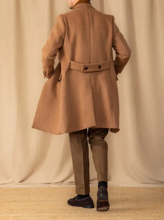 Kingsman Brown Double Breasted Over Coat by Italian Vega® (Latest Edition)