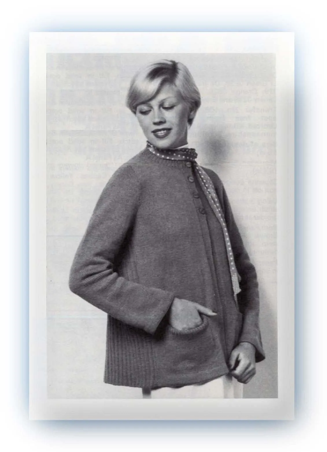 Knitted Jacket Pattern, Swing Back Coat, Instant Download