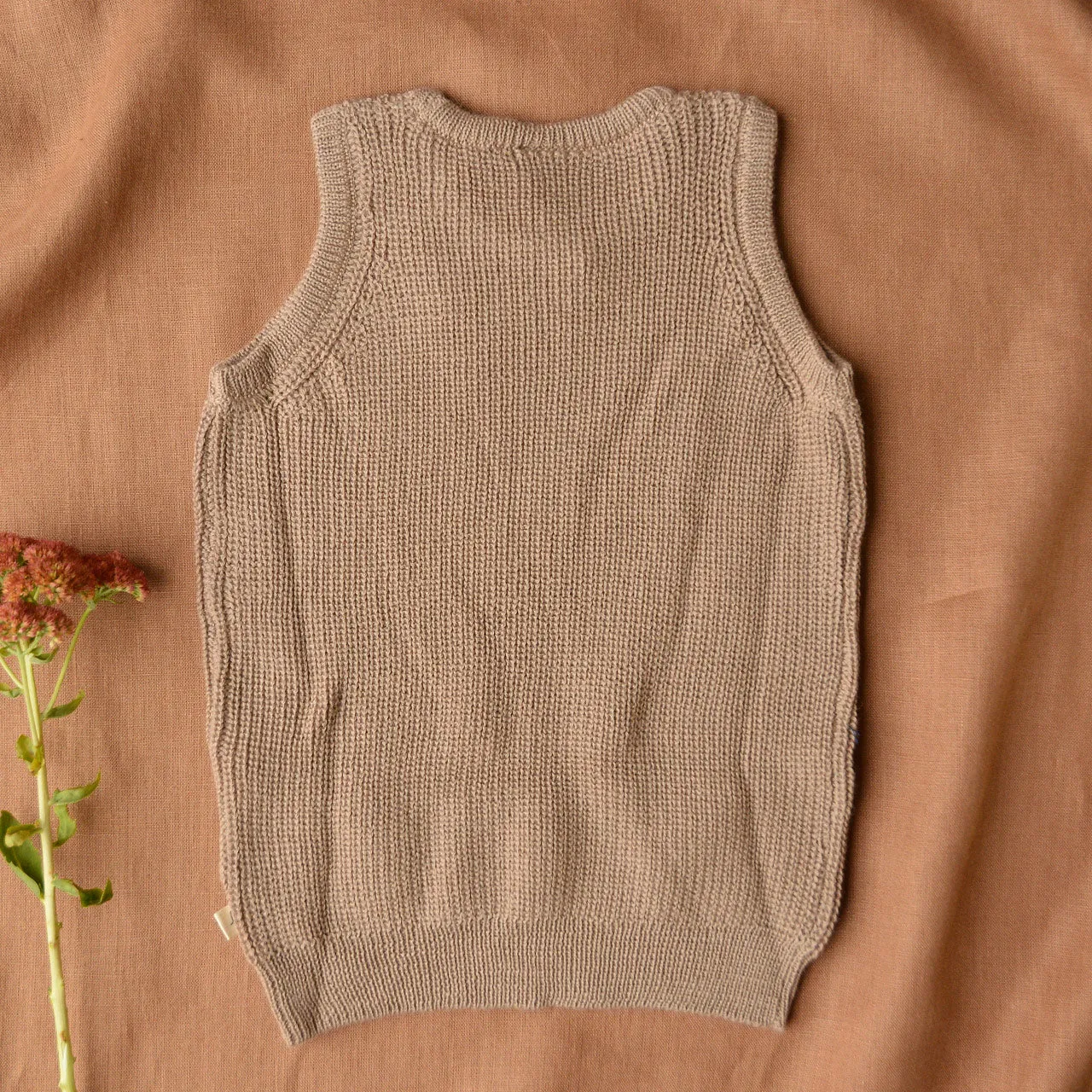 Knitted Vest - 100% Organic Merino - Sparrow (4-5y) *Last One!