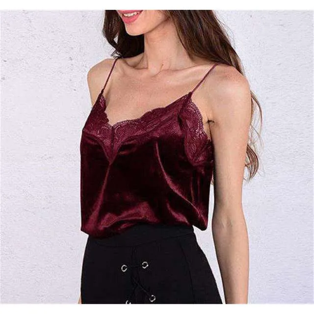 Lace Velvet Cami