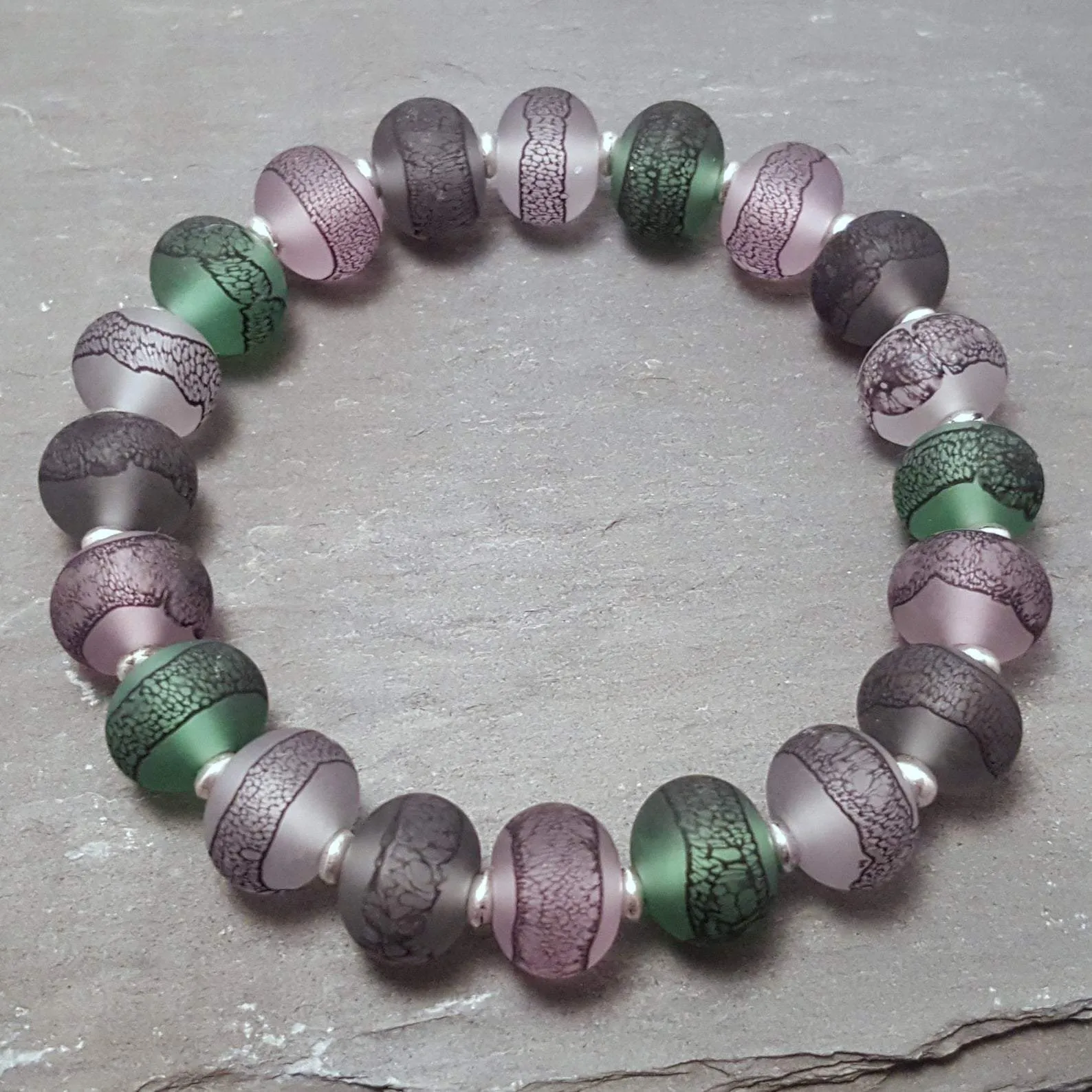 Lampwork Glass Lace Bead Bracelets