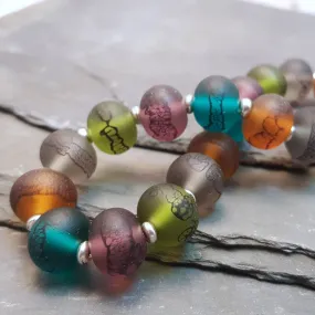 Lampwork Glass Lace Bead Bracelets