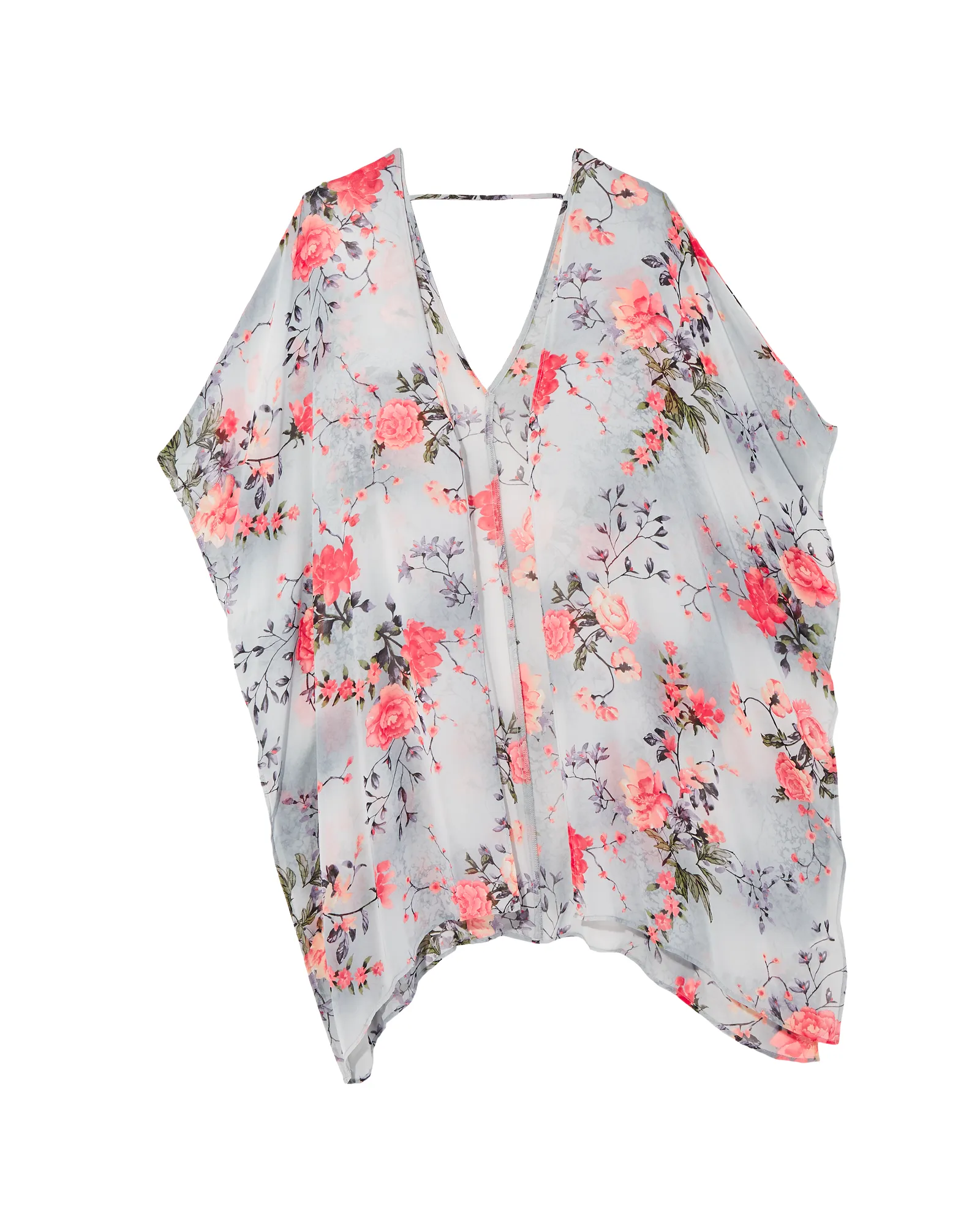 Lana Kimono | Light Grey / Pink