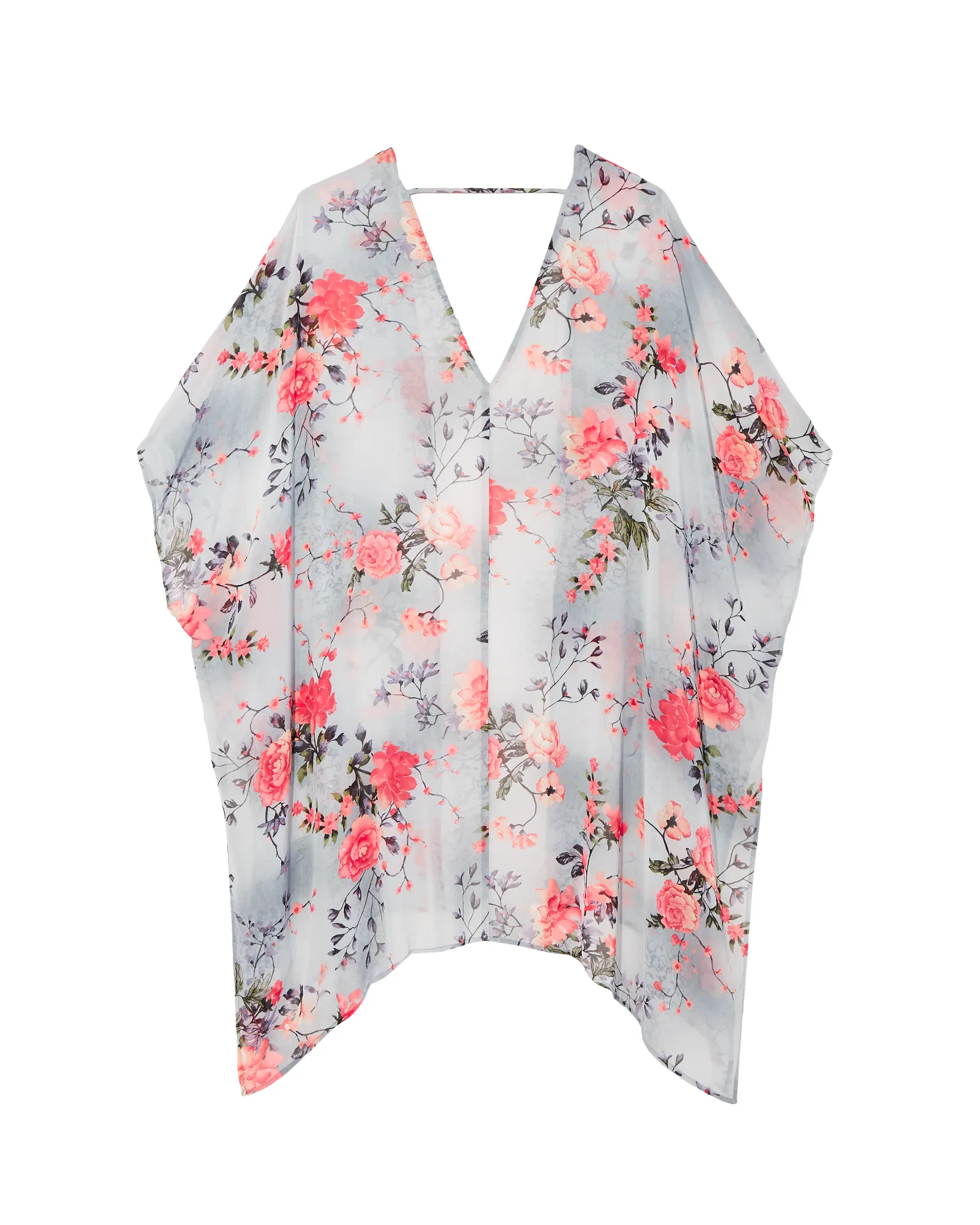 Lana Kimono | Light Grey / Pink